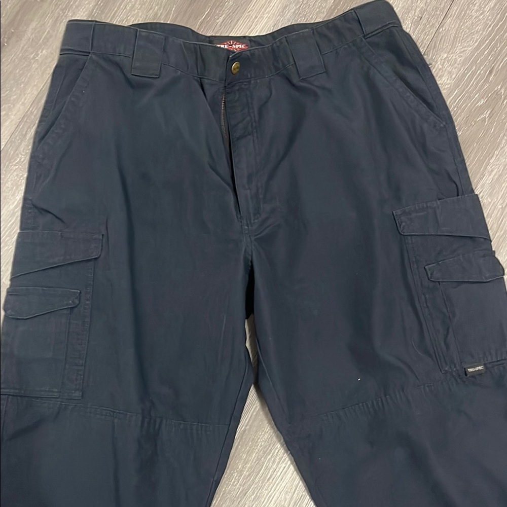Tru-Spec Relaxed Navy Cargo Pants with Elastic Waist - Picture 2 of 6